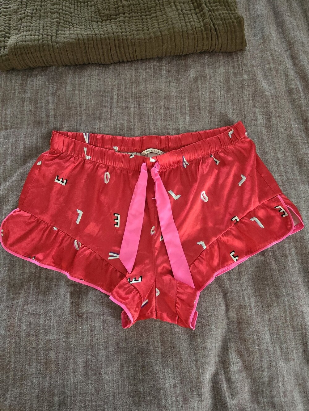 Victoria's Secret Red Satin Sleep Shorts